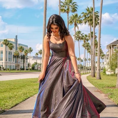 Prom 2019 Dress Ideas from a girl in an iridescent ball gown